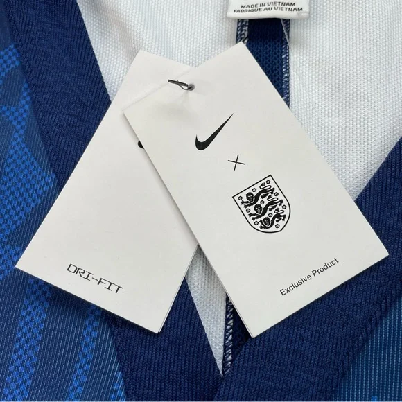 [XL] NIKE ENGLAND DRI-FIT Player Soccer Futbol Button-Up Cardigan Sweater Blue